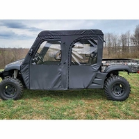 3 Star Black Soft Full Doors w/ Zippers - Hisun HS 750 Crew