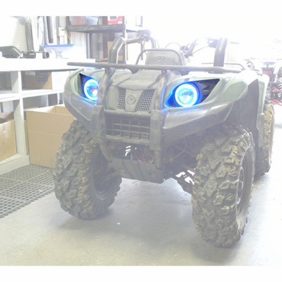 Angel Eye LED Headlight Kit by Snorkel Your ATV - 2002-14 Yamaha Grizzly 350, 400, 450, 660